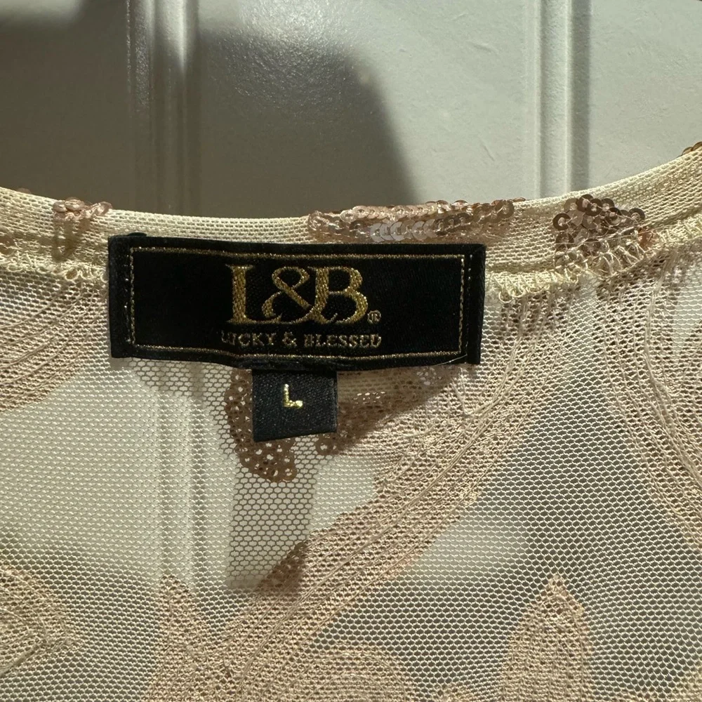 Elegant Cream and Brown Embroidered Kimono - Picture 3 of 3